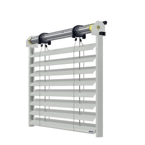 Le Roi de la Fenêtre Brise Soleil Orientable - BSO Lames PX90Z Motorisation Radio avec télécommande