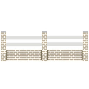 Le Roi de la Fenêtre Clôture PVC 2 lisses horizontales (ARBU)