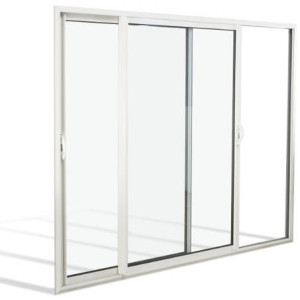 Le Roi de la Fenêtre Fenêtre coulissante ALU 2 vantaux 2 rails avec pose