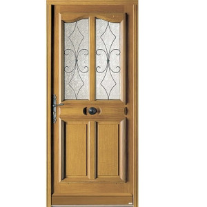 Le Roi de la Fenêtre Porte d'entrée BOIS (Chêne) modèle ELENOR avec pose