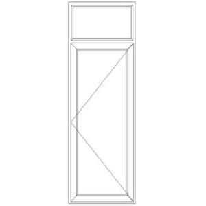 Le Roi de la Fenêtre Porte fenêtre PVC 1 vantail ouverture à la française avec imposte fixe