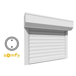 Le Roi de la Fenêtre Volet Roulant ALU Electrique (lames 8×40 mm) - Motorisation SOMFY Filaire avec interrupteur avec pose