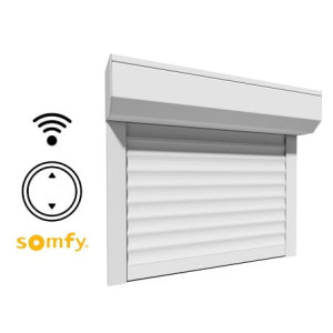 Le Roi de la Fenêtre Volet Roulant Electrique ALU (lames 8×40 mm) - Motorisation SOMFY Radio avec télécommande