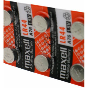 Pack de 10 maxell LR44 / SR44