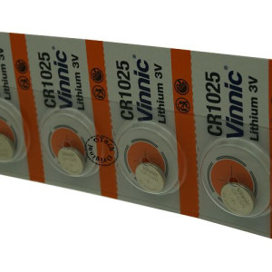 Pack de 5 Vinnic CR1025 3V Lithium