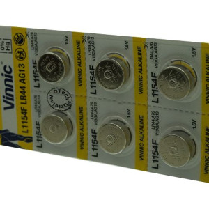 Pack de 10 Vinnic L1154F / LR44 / AG13 1.5V Alkaline