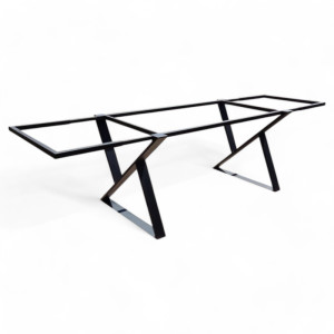 Nogi metalowe do  stołu rozkładanego loft ( X ) z dostawkami,
Wymiary - Wys/szer/dł/ 72x80x140, Kolor stelaża - Antracyt ( 7016),
Profil - 80x20x2, Termin rea