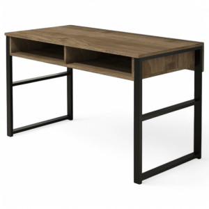 BIURKO LOFT Z BLATEM NR.2, Kolor płyty - Dąb craft złoty, Kolor stelaża - Antracyt ( 7016), Profil - 80x20x2, Termin realizacji - 15-25 dni roboczyc
