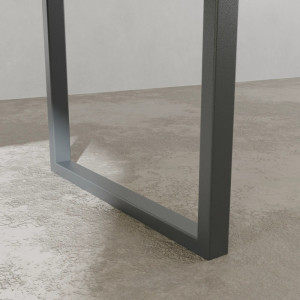 Stół klasyczny rozkładany loft do jadalni, Kolor płyty - Dąb craft złoty, Kolor stelaża - Antracyt ( 7016), Profil - 80x80x2, Prowadnice - Polska ( r