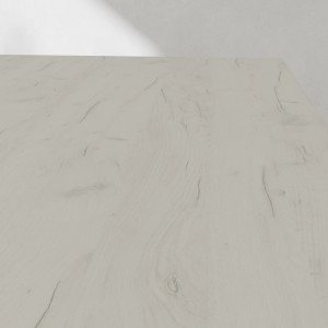 Stół klasyczny rozkładany loft do jadalni, Kolor płyty - Dąb craft biały, Kolor stelaża - Biały mat, Profil - 80x80x2, Prowadnice - Polska ( rzemieśl