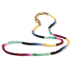 L'Homme Moderne Collier arc-en-ciel de saphirs