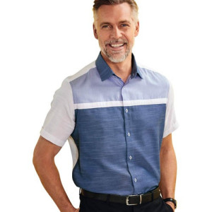 L'Homme Moderne Chemisette patch indigo