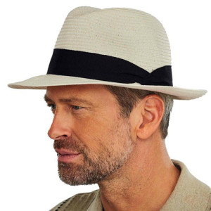 L'Homme Moderne Chapeau en paille naturelle
