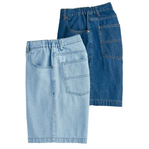 L'Homme Moderne Bermudas en jean - les 2