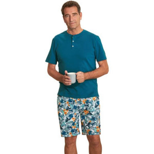 L'Homme Moderne Pyjashort bleu lagon