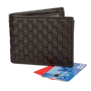L'Homme Moderne Portefeuille cuir tressé anti-RFID