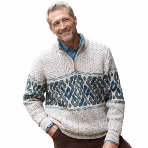 L'Homme Moderne Pull jacquard Aran Crafts