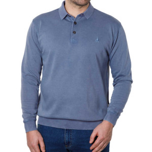 L'Homme Moderne Polo Bleach-Cotton