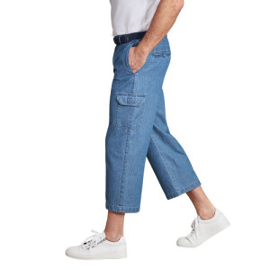L'Homme Moderne Pantacourt Battle denim