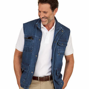 L'Homme Moderne Gilet reporter denim