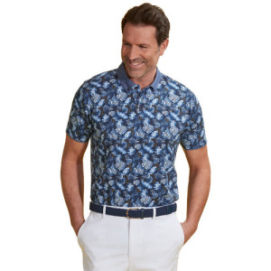 L'Homme Moderne Polo bleu Tropic