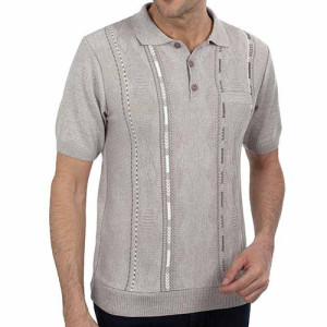 L'Homme Moderne Polo tricot jacquard