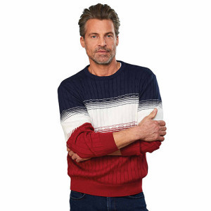 L'Homme Moderne Pull d'été tricolore