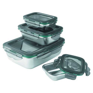 L'Homme Moderne Boîtes inox micro-ondables - les 4