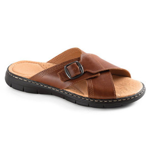L'Homme Moderne Claquettes cuir ajustables
