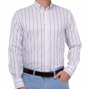 L'Homme Moderne Chemise rayures Oxford