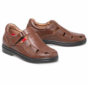 L'Homme Moderne Sandales cuir à talonnettes invisibles
