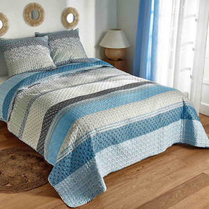 L'Homme Moderne Couvre-lit microfibre lagune