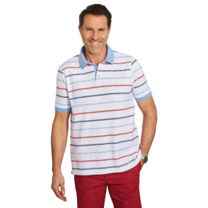 L'Homme Moderne Polo piqué tricolore