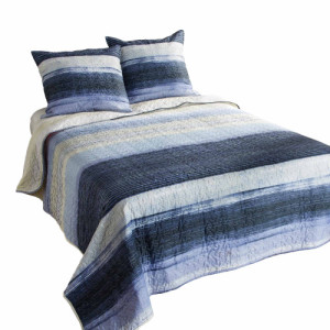 L'Homme Moderne Couvre-lit Outremer + 2 taies OFFERTES