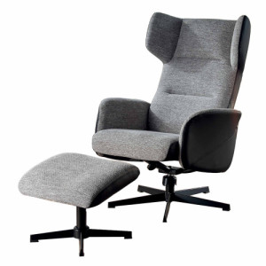 L'Homme Moderne Fauteuil lounge avec repose-pieds