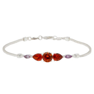 L'Homme Moderne Bracelet Améthystes et Zircons