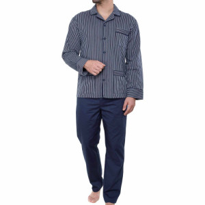 L'Homme Moderne Pyjama coton bleu nuit