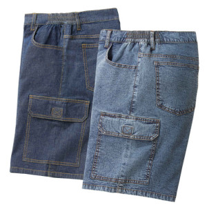 L'Homme Moderne Bermudas battle denim - les 2