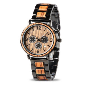 L'Homme Moderne Montre bois et métal
