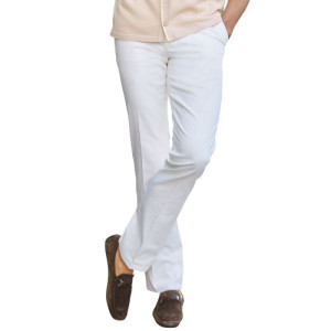 L'Homme Moderne Pantalon confort Blanc d'ivoire