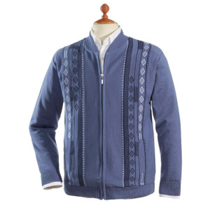 L'Homme Moderne Gilet jacquard zippé