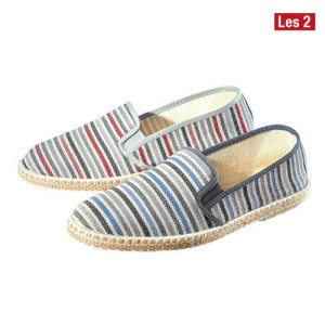 L'Homme Moderne Chaussures en toile "bayadère" - les 2 paires
