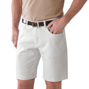 L'Homme Moderne Bermuda blanc extensible