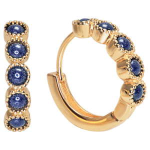 L'Homme Moderne Boucles d’oreilles Pierres du soleil bleues