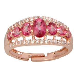 L'Homme Moderne Bague aux topazes roses