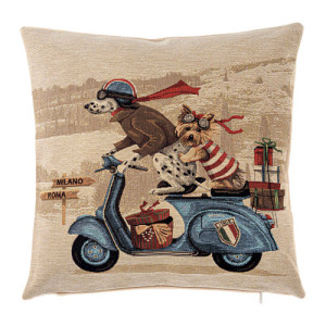 L'Homme Moderne Housse coussin moto bleue