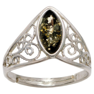 L'Homme Moderne La bague dentelle et ambre