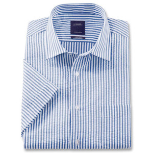 L'Homme Moderne Chemisette seersucker ligne confort