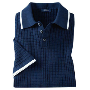 L'Homme Moderne Polo maille damier