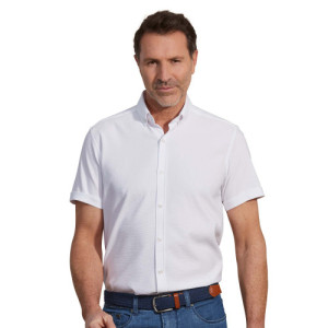 L'Homme Moderne Chemisette seersucker extensible